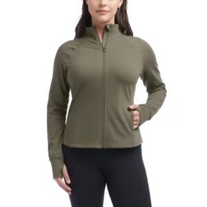 Danskin Olive Green Zip-Up Jacket Extra small
